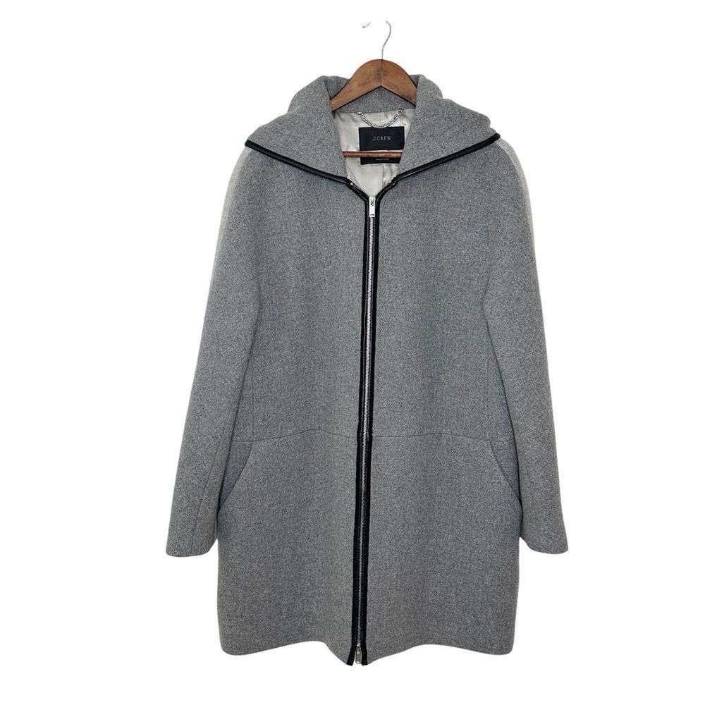 J. Crew Stadium Hooded Wool Coat Nello Gori Gray Size XL - Picture 4 of 14
